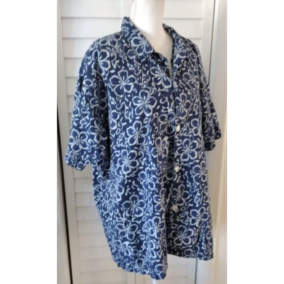 Ralph Lauren Polo Tropical button‎ front Unisex Cotton Pajama Top L/XL - Picture 3 of 8